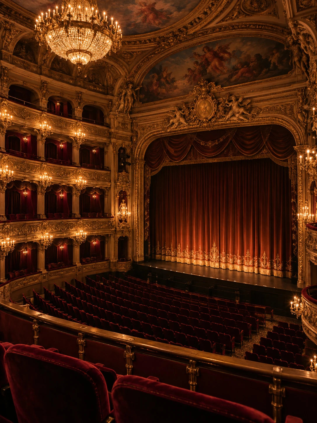 Performances and seating options.